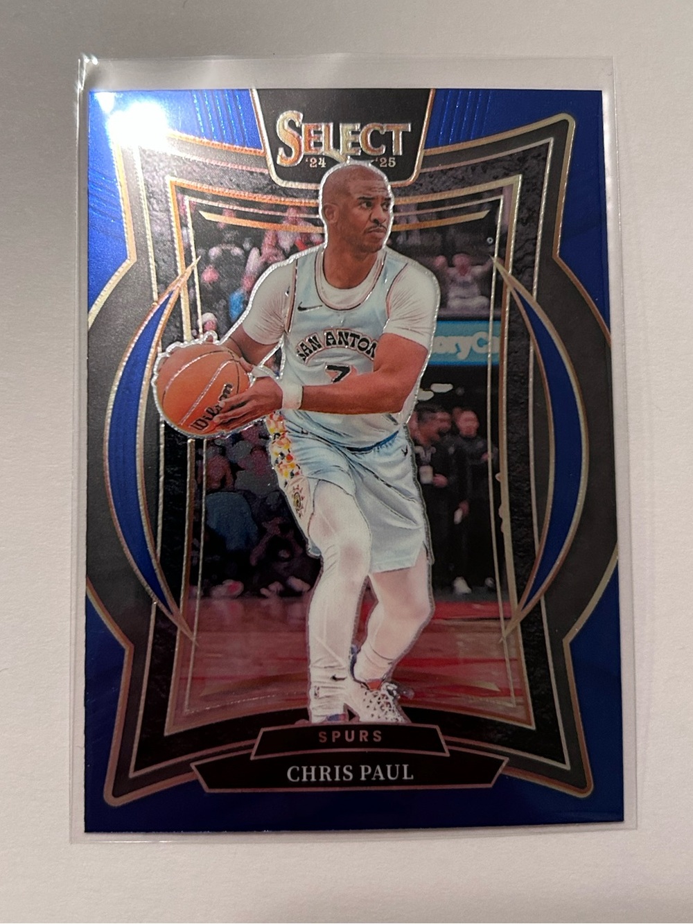 Chris Paul Select Spurs Basketball Card - Blue Prizm 2024